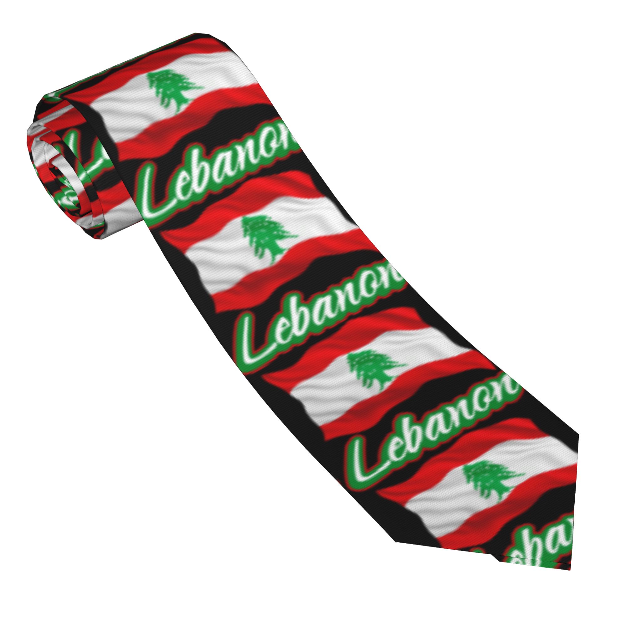 Men Accessories Lebanon - Lebanese Flag of Lebanon Tie Daily