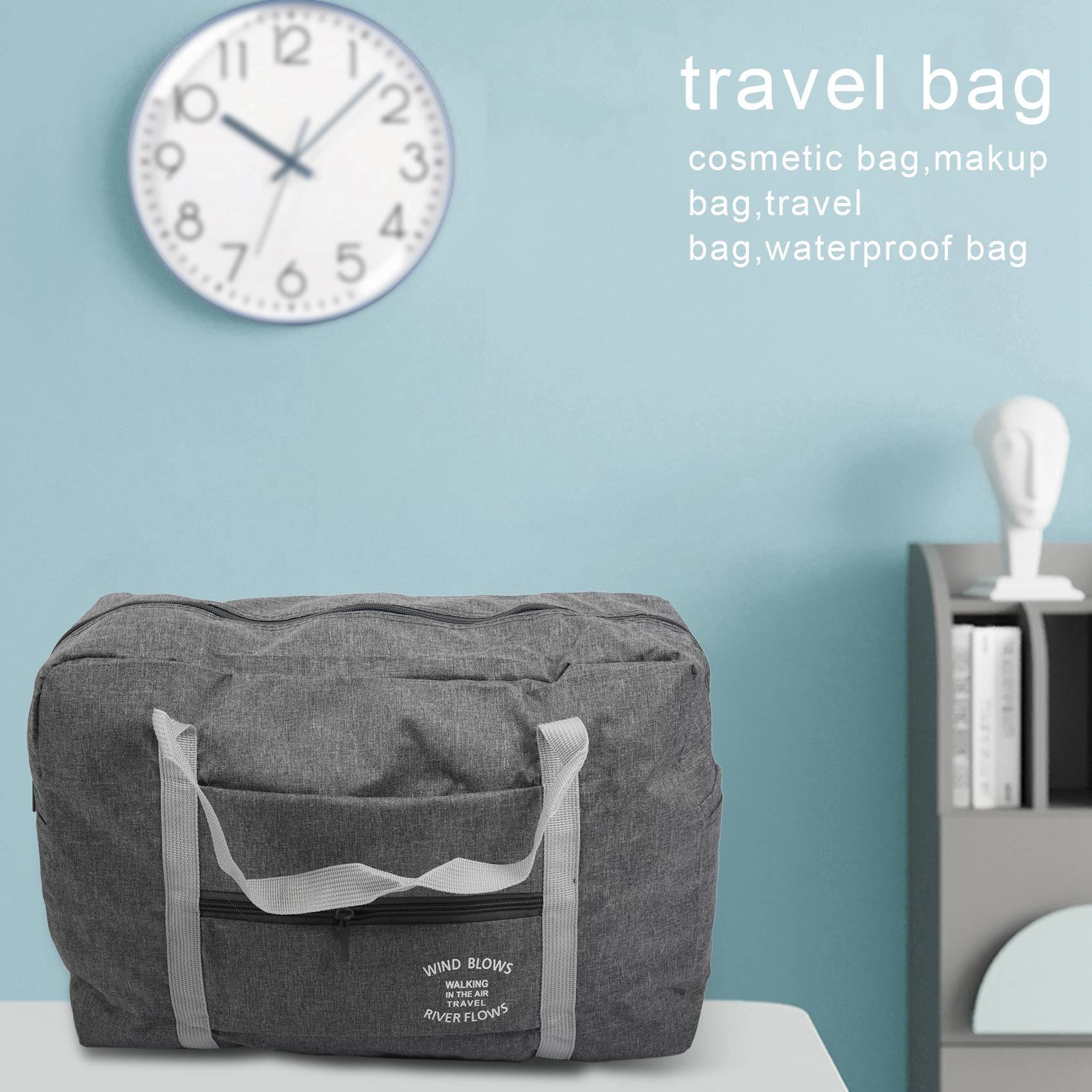 Travel Organizer Men - TEXU Gray Waterproof Cosmetic Travel Bags