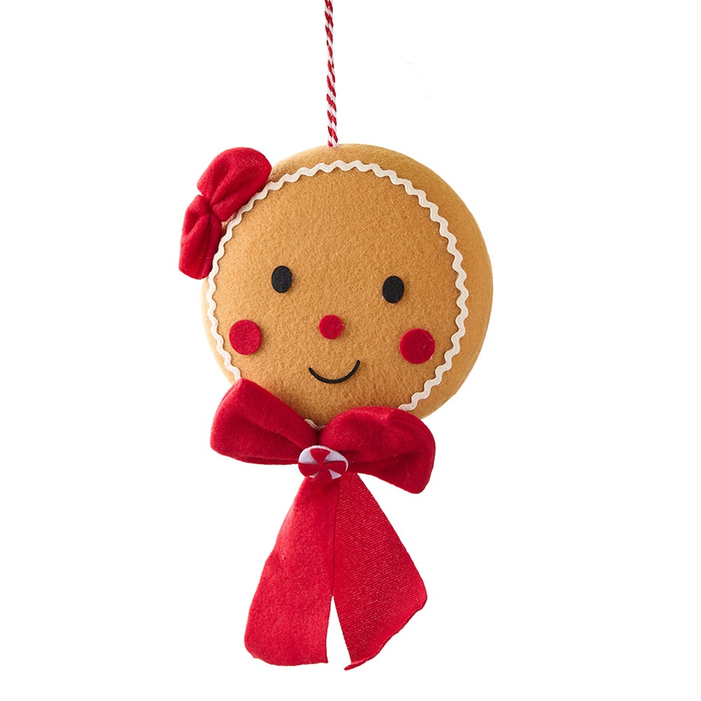 Men Accessories Gift Box - Cartoon Christmas Gingerbread Man Pendant Red