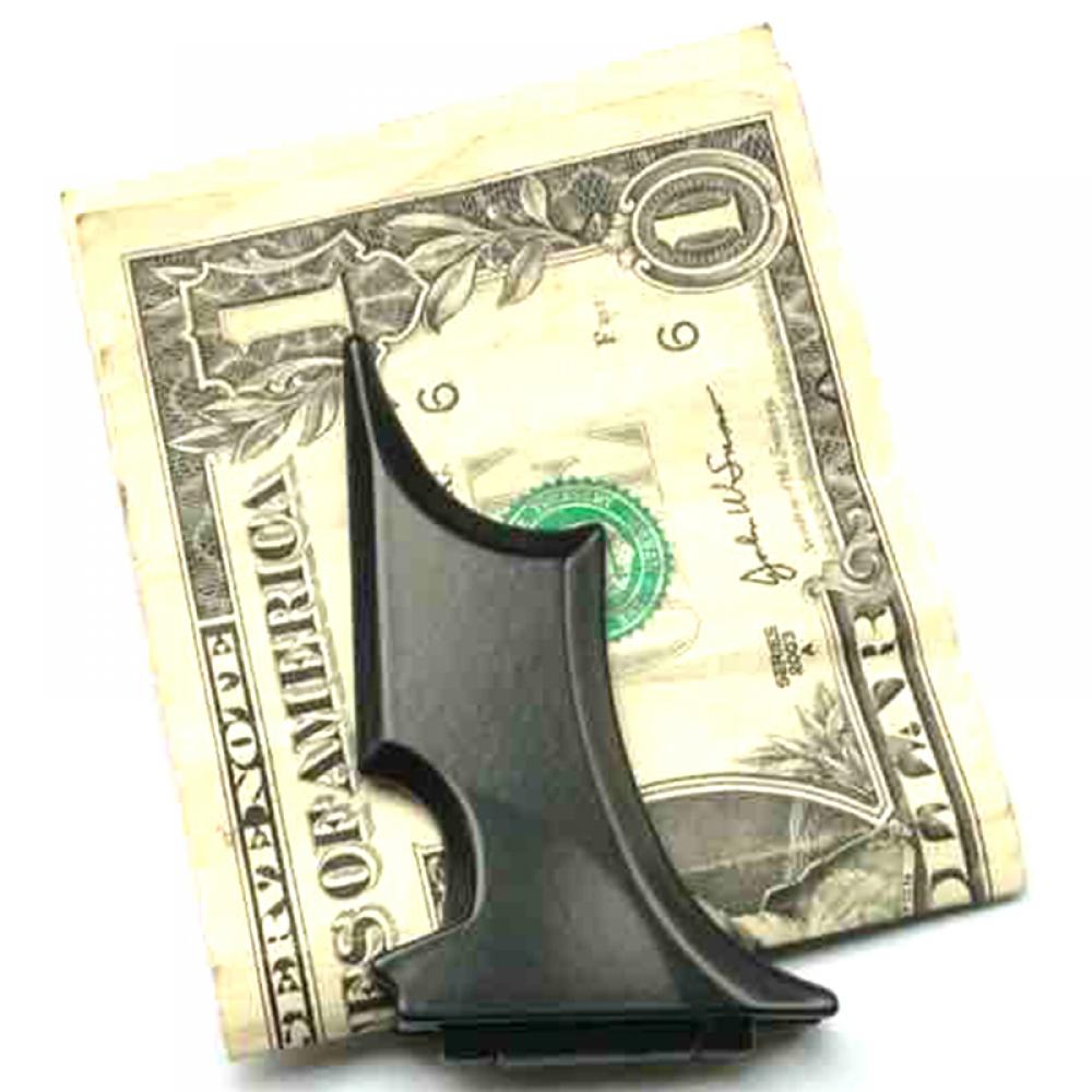 Money Clip Slim - Simple Black Stainless Steel Batwing Bat