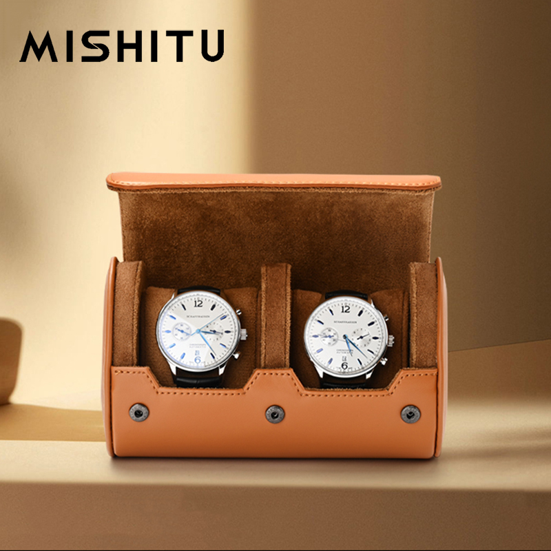 Travel Organizer Men - MISHITU 1/2/3-Slot Watch Storage Roll Travel