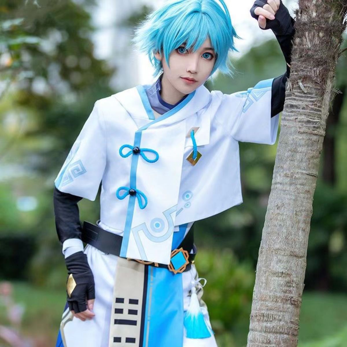 Men Accessories Set - Genshin Impact ChongYun Cosplay Costume Full