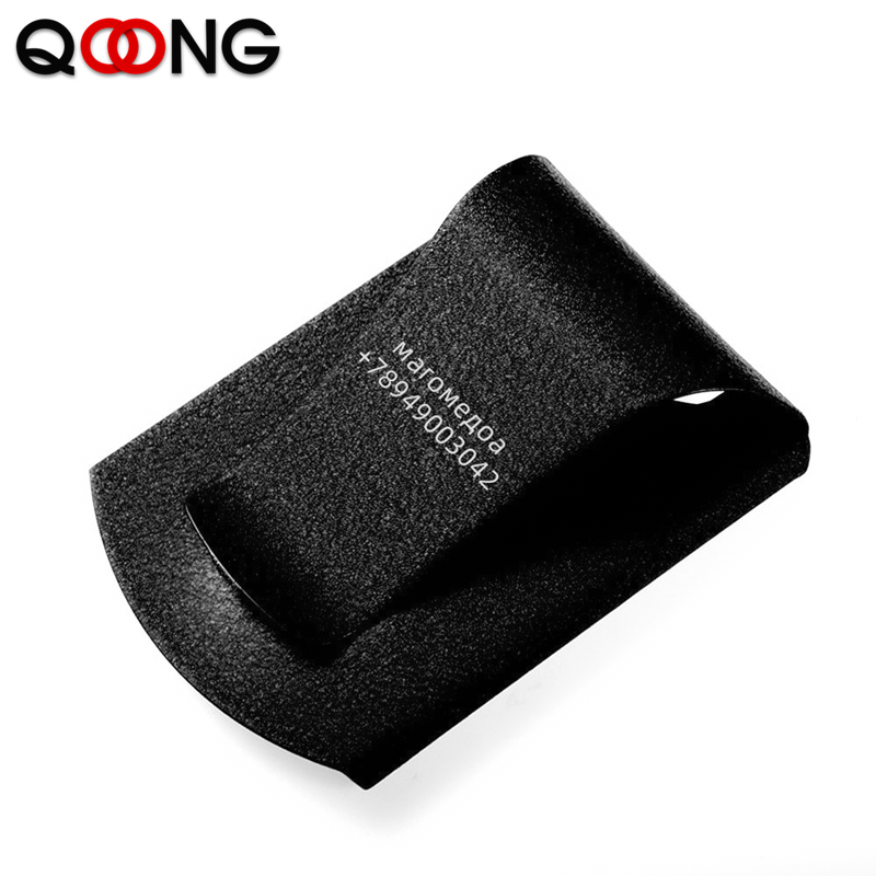 Money Clip Slim - QOONG Custom Lettering Stainless Steel 3