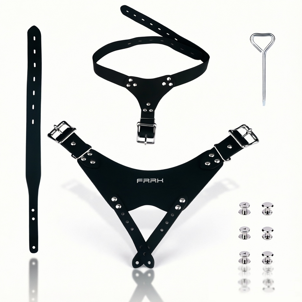 Men'S Vegan Accessories - ORALSX PU Leather Auxiliary Chastity Belt