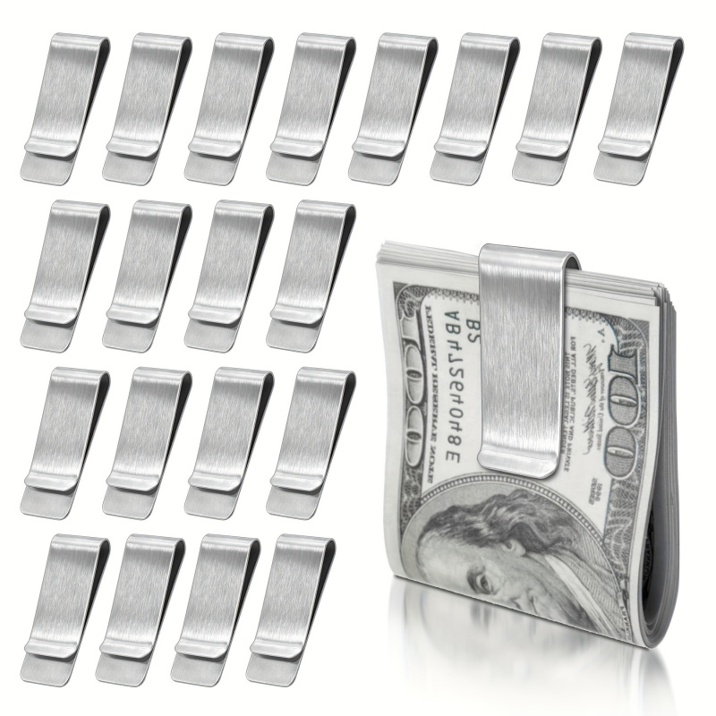 Card Case Minimalist - 20PCS Stainless Steel Silver Slim Wallet