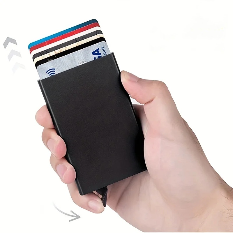 Card Case Minimalist - Smart Wallet Card Holder Metal Thin