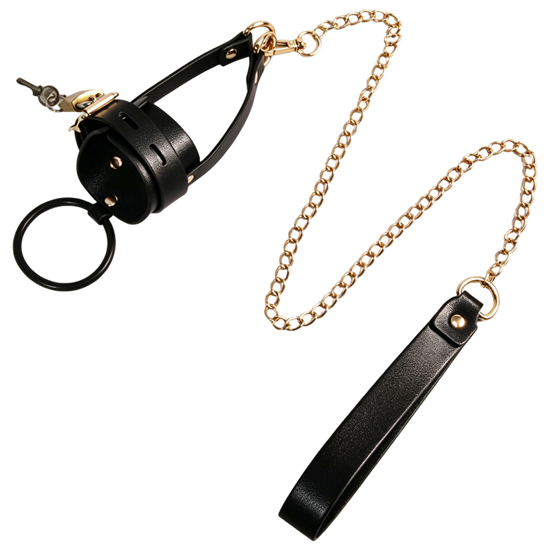 Men'S Vegan Accessories - Leather Ball Stretcher with Leash Tug