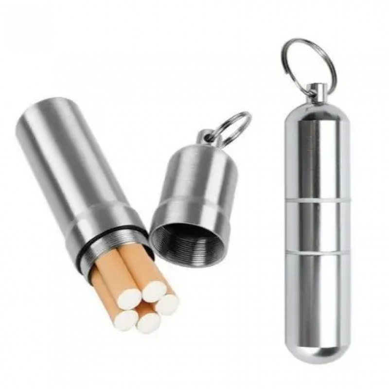 Men Accessories Gift Box - 1/2pcs Silver Aluminum Alloy Cigarette Box