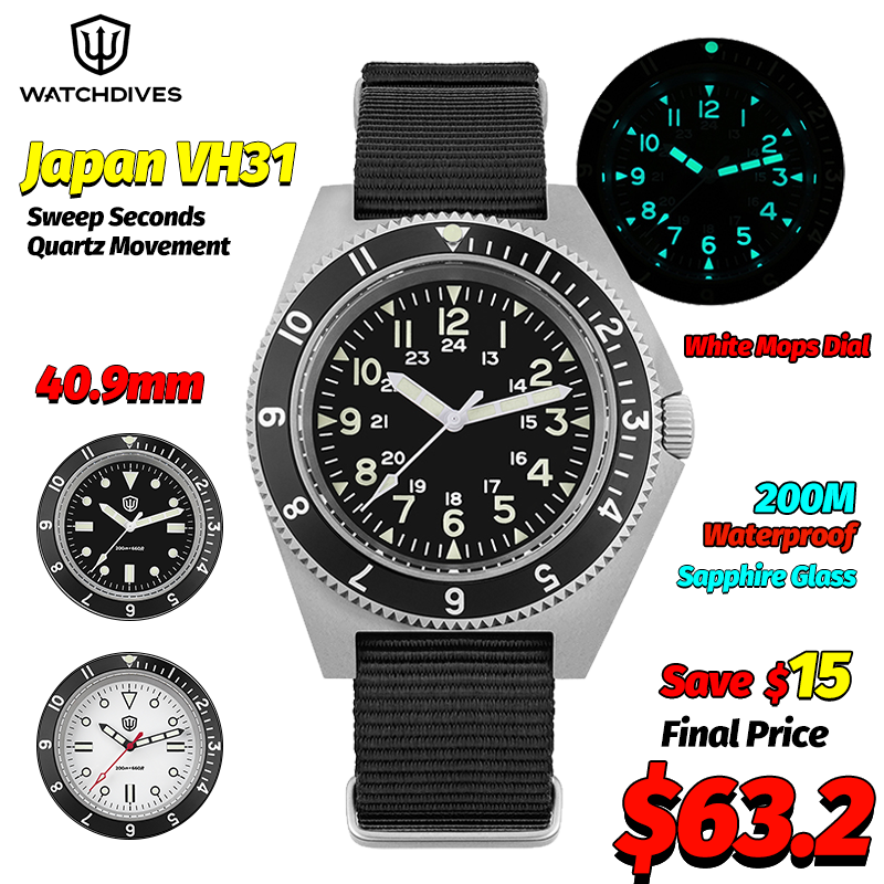 Men'S Accessories And Jewelry - Watchdives WD1972 Quartz Watch Sapphire Luminous
