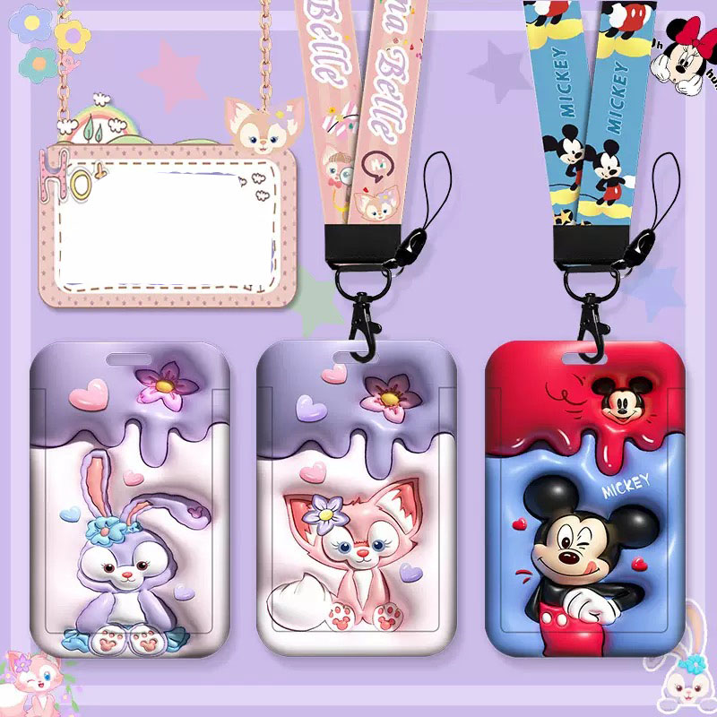 Card Case Minimalist - Disney Women's Lanyard Card Holders Cartoon