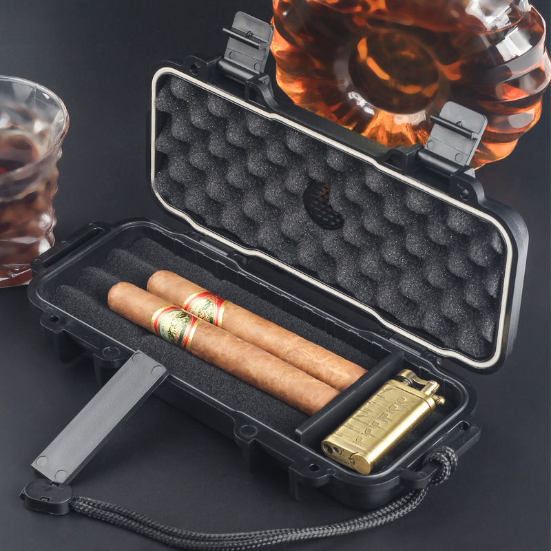 Men Accessories Gift Box - Portable Cigar Humidor With Humidifier Waterproof