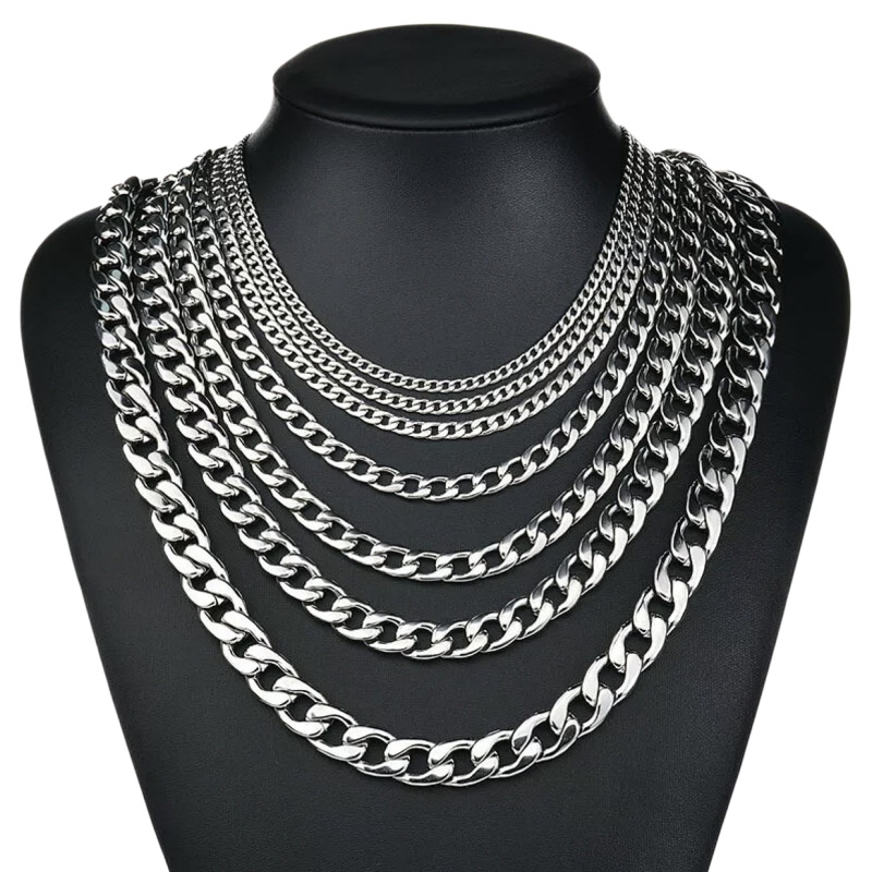Men Accessories Neck Chain - YQ 3MM-10MM 316L Stainless Steel Cuban