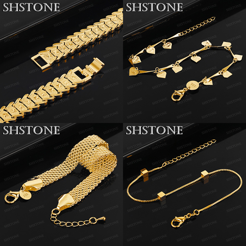 Men'S Accessories Trending - Hot 18k Gold Mesh Chain Square