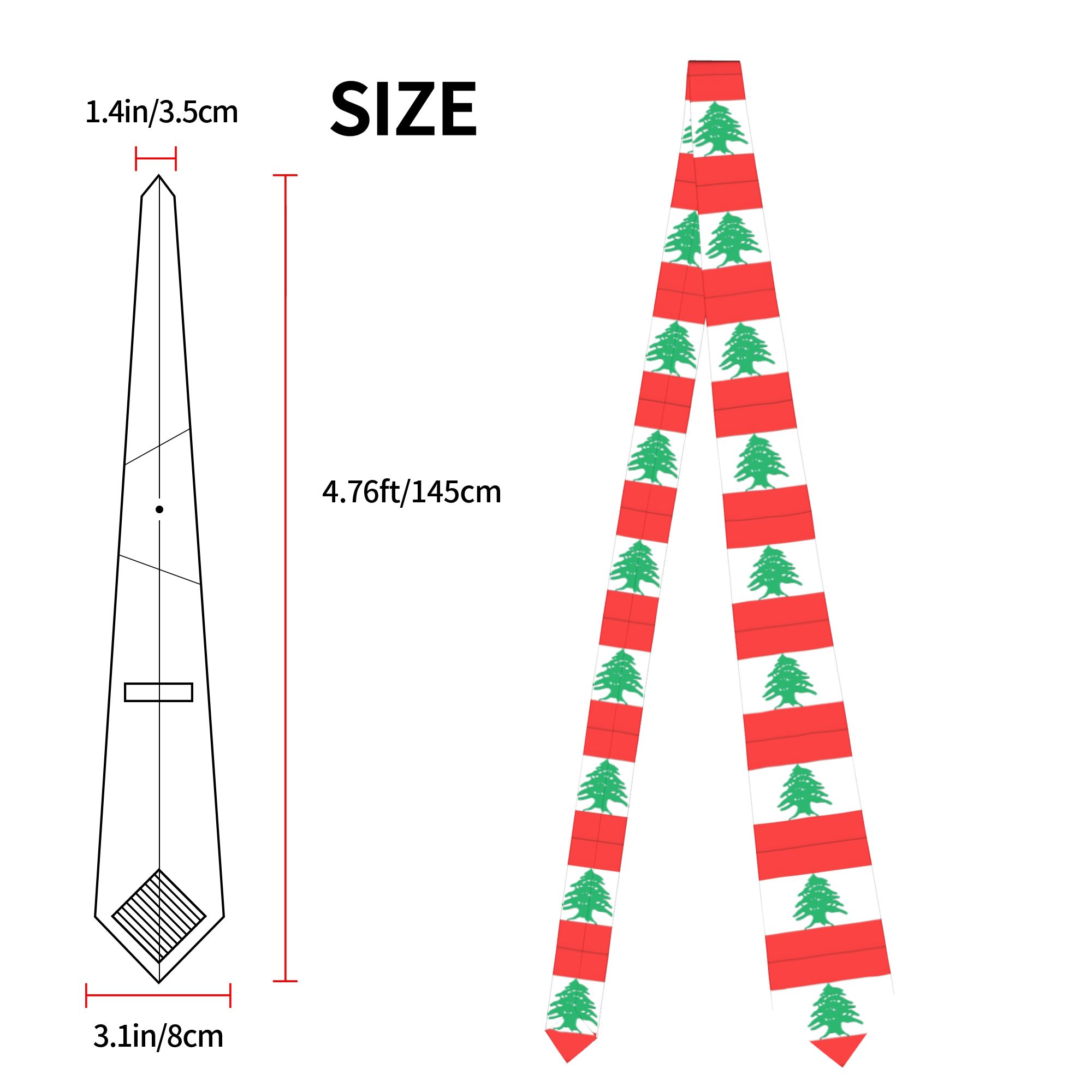 Lebanon Flag  Tie  Wedding Nec - огляд і ціна Men Accessories Lebanon