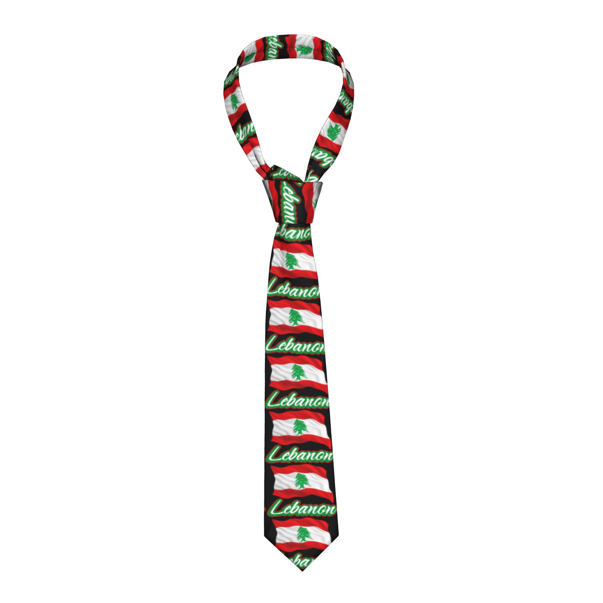 Lebanese Flag of Lebanon Tie   - огляд і ціна Men Accessories Lebanon