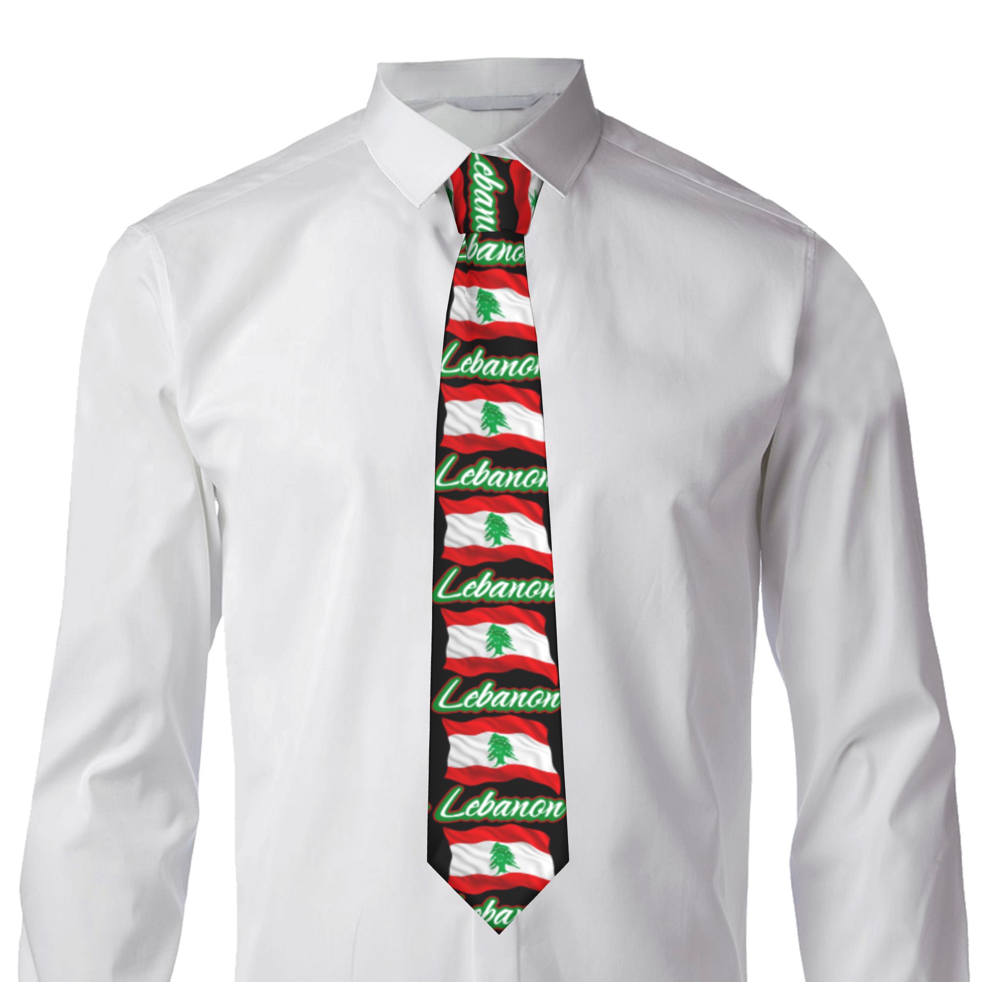 Lebanese Flag of Lebanon Tie   - огляд і ціна Men Accessories Lebanon