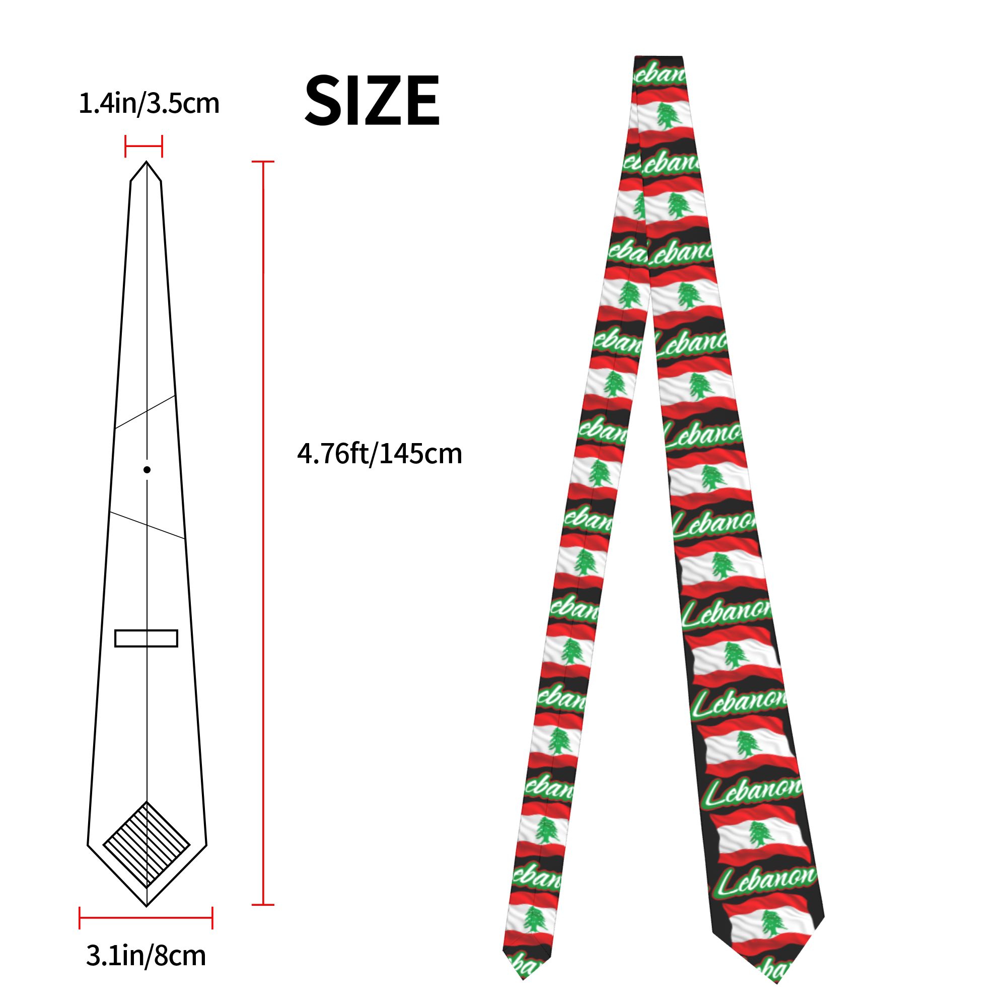 Lebanese Flag of Lebanon Tie   - огляд і ціна Men Accessories Lebanon