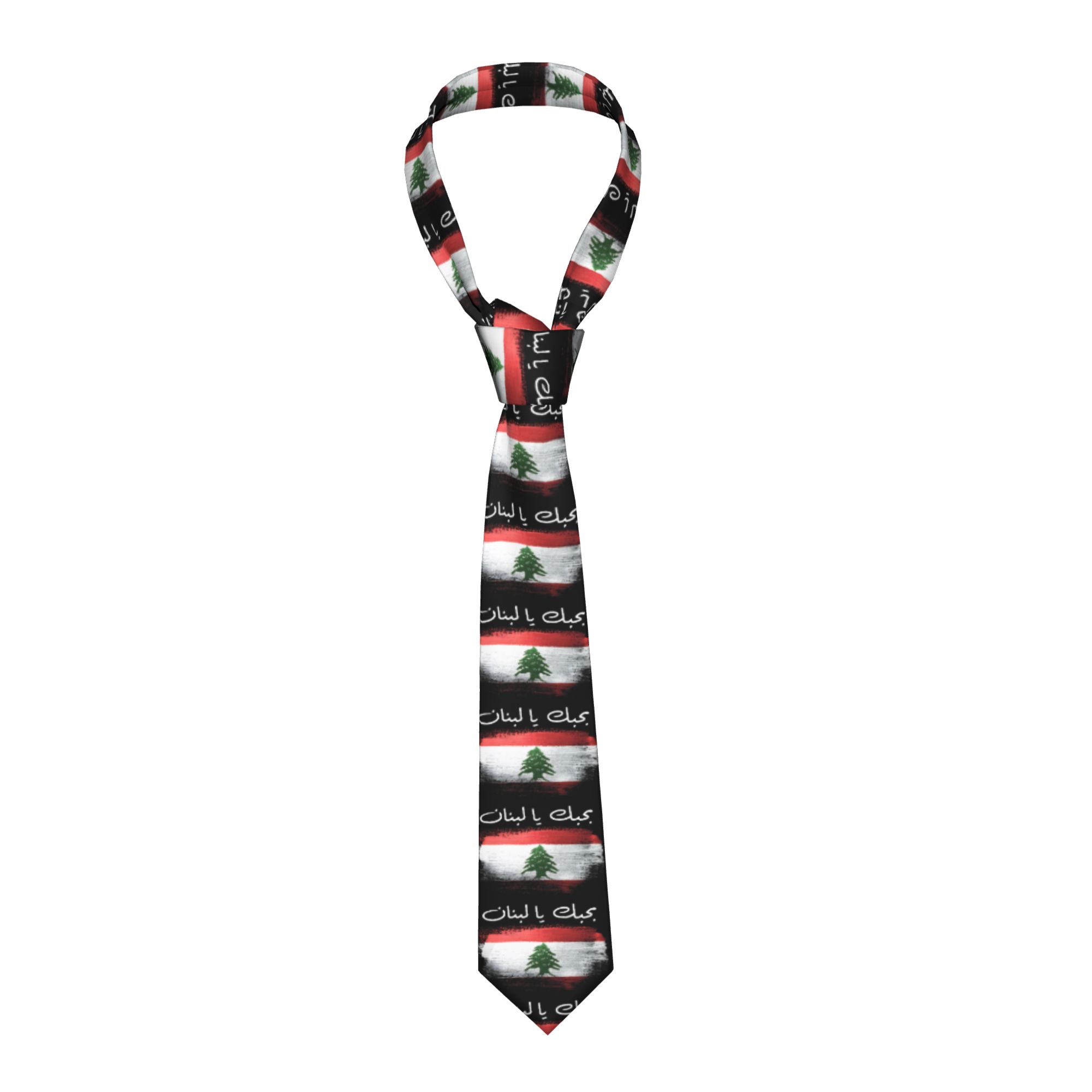 Flag of Lebanon Tie  Retro Cas - огляд і ціна Men Accessories Lebanon