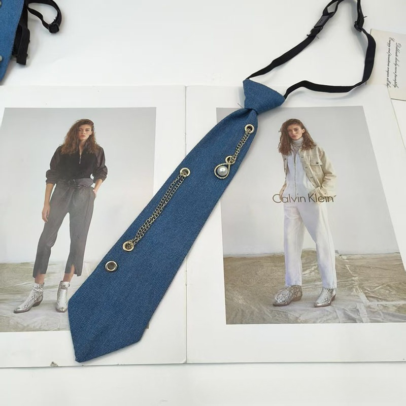Cowboy Style Blue Necktie JK S - огляд і ціна Men Accessories Neck Chain