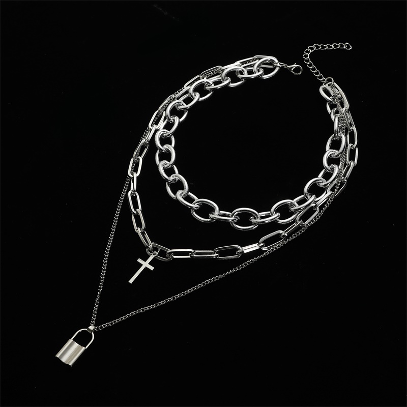 FNQUFUJ Layered grunge aesthet - огляд і ціна Men Accessories Neck Chain