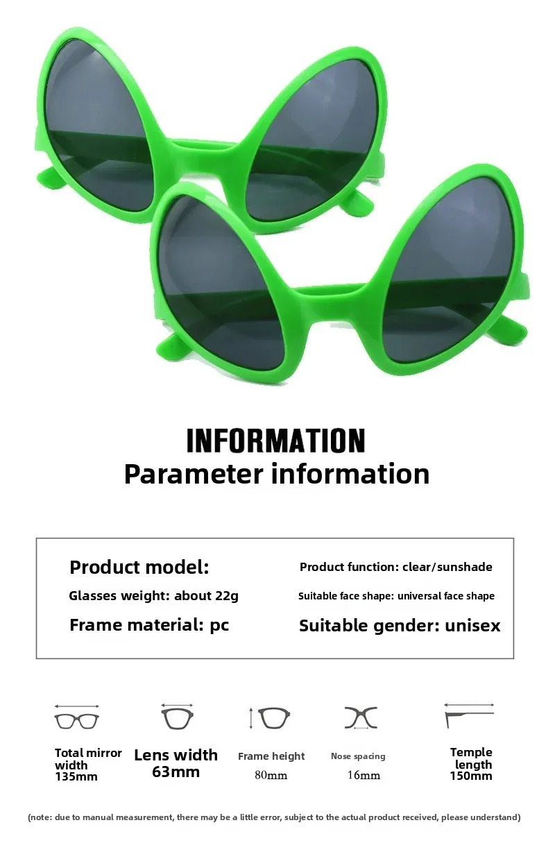 Green Alien Martian Quirky Sun - огляд і ціна Men'S Vegan Accessories