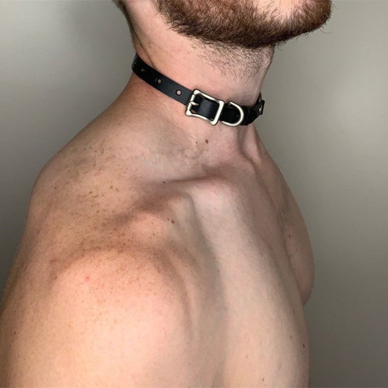 Stylish Synthetic Leather Chok - огляд і ціна Men Accessories Neck Chain