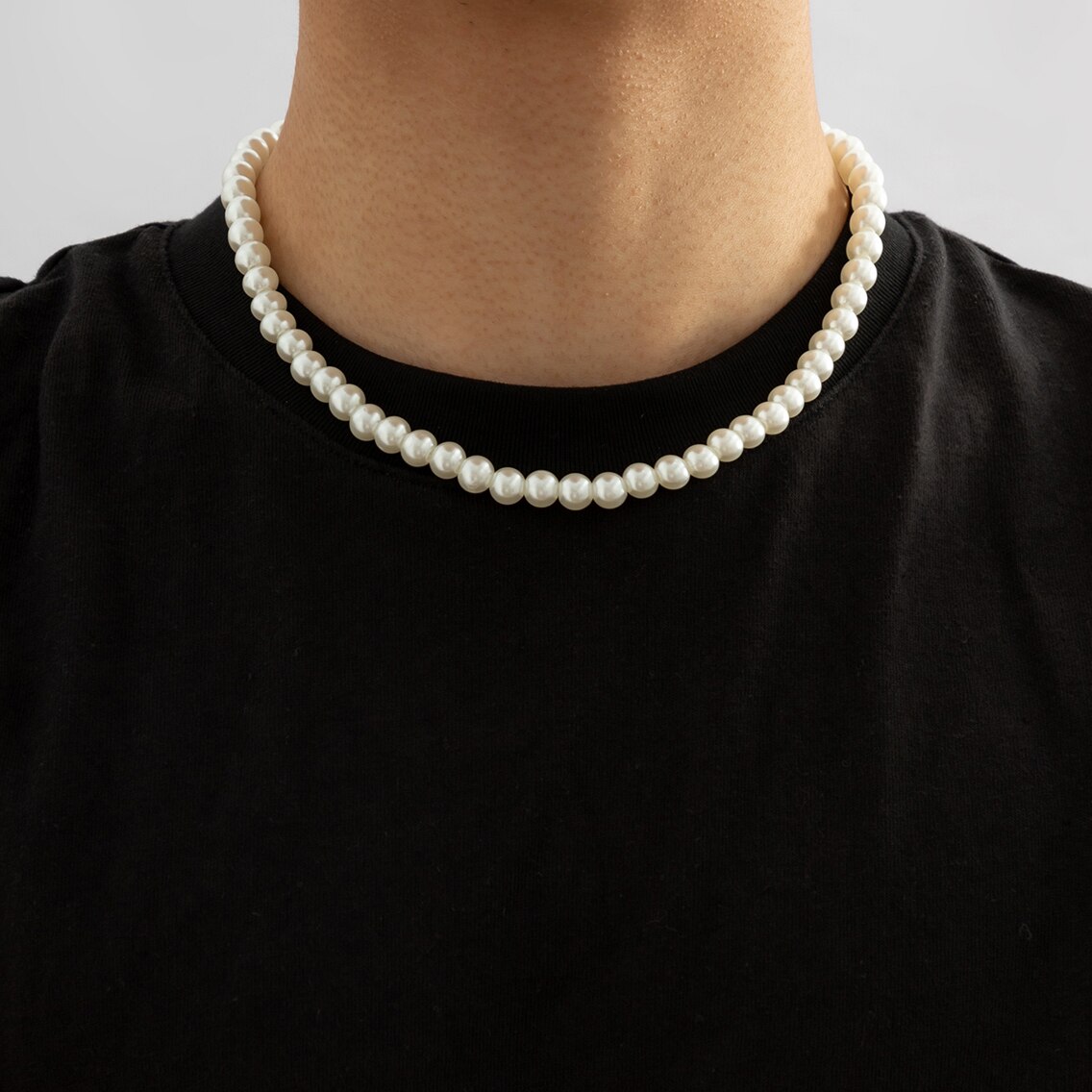 Simple Imitation-Pearl Beaded  - огляд і ціна Men Accessories Neck Chain
