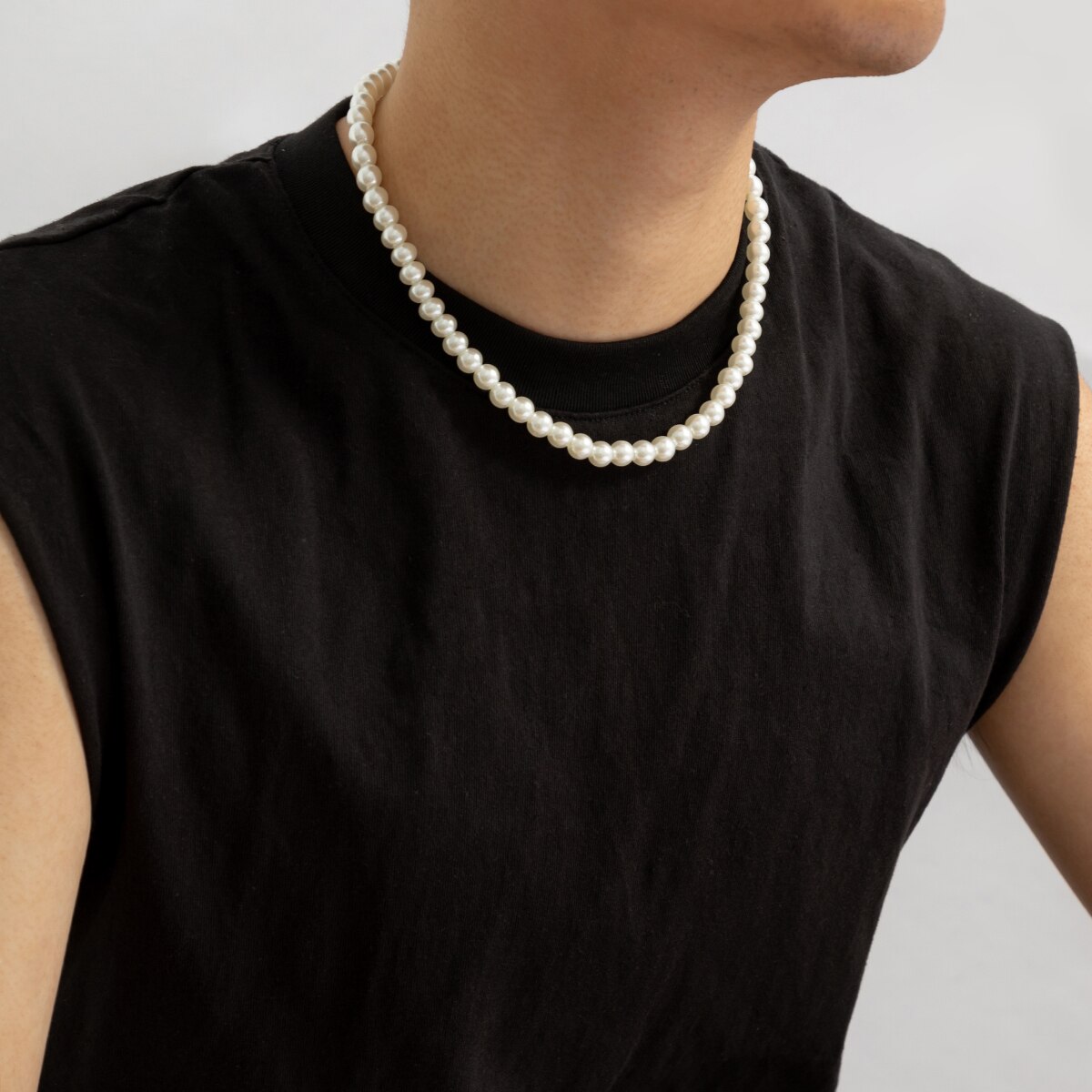 Simple Imitation-Pearl Beaded  - огляд і ціна Men Accessories Neck Chain