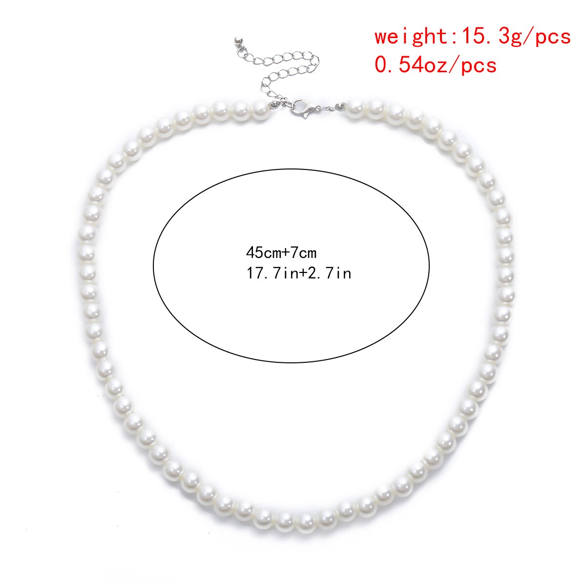 Simple Imitation-Pearl Beaded  - огляд і ціна Men Accessories Neck Chain