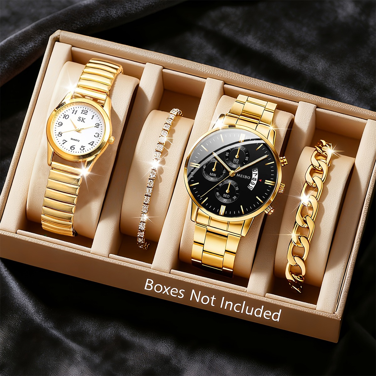 4PCS Fashion Couples Watches B - огляд і ціна Men Accessories Elegant