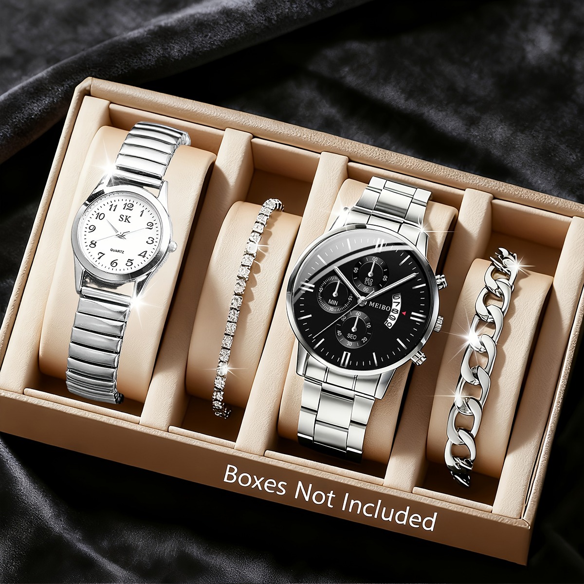 4PCS Fashion Couples Watches B - огляд і ціна Men Accessories Elegant