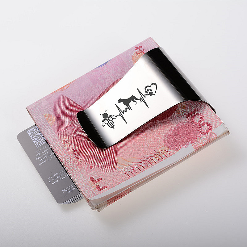 QOONG Custom Lettering Stainle - огляд і ціна Money Clip Slim
