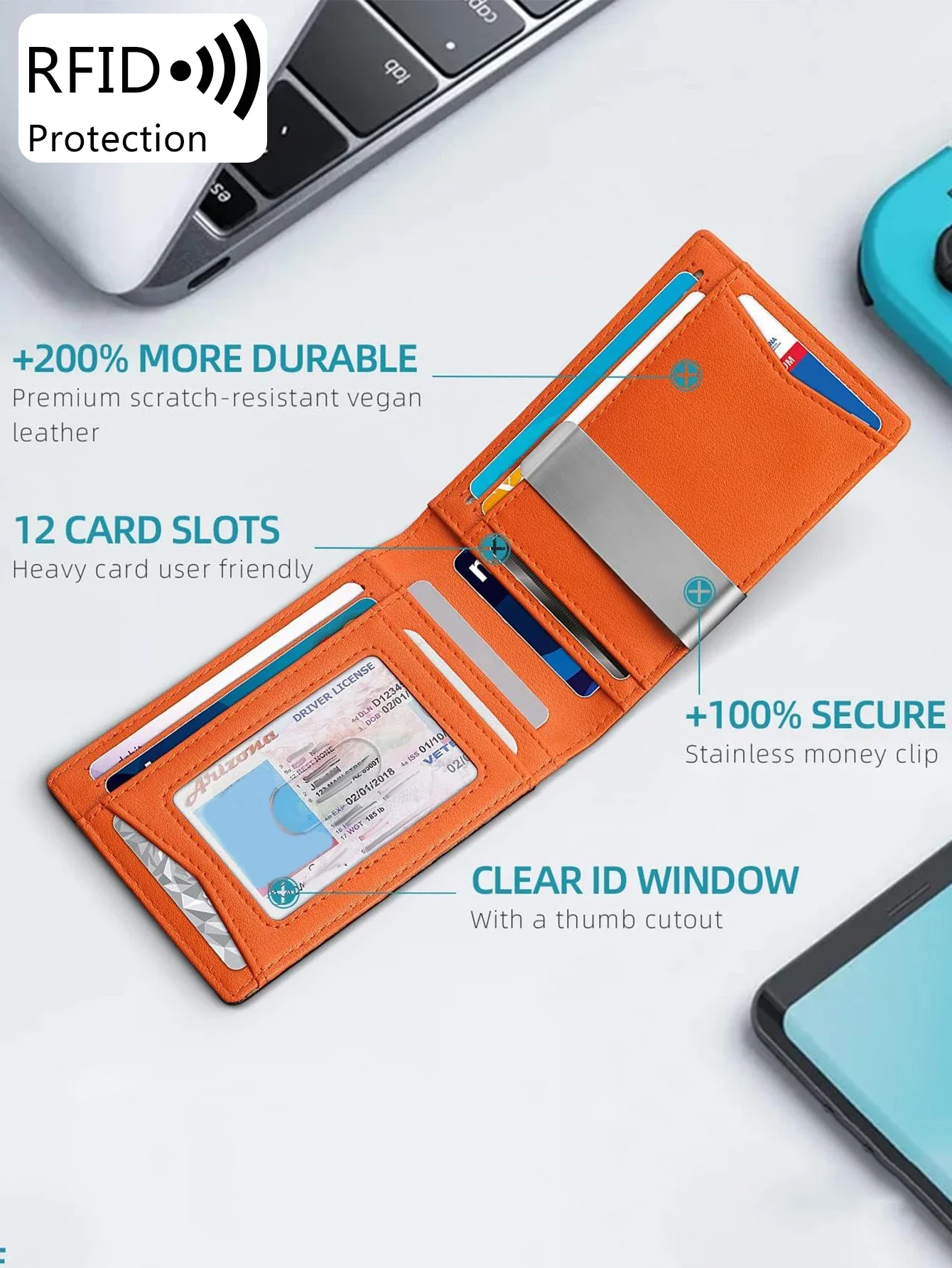 Minimalist men's wallet RFID a - огляд і ціна Card Case Minimalist