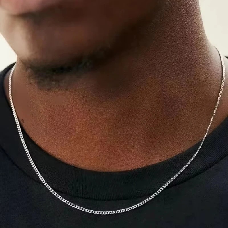 2mm Men's Cuban Chain Necklace - огляд і ціна Men'S Accessories Trending