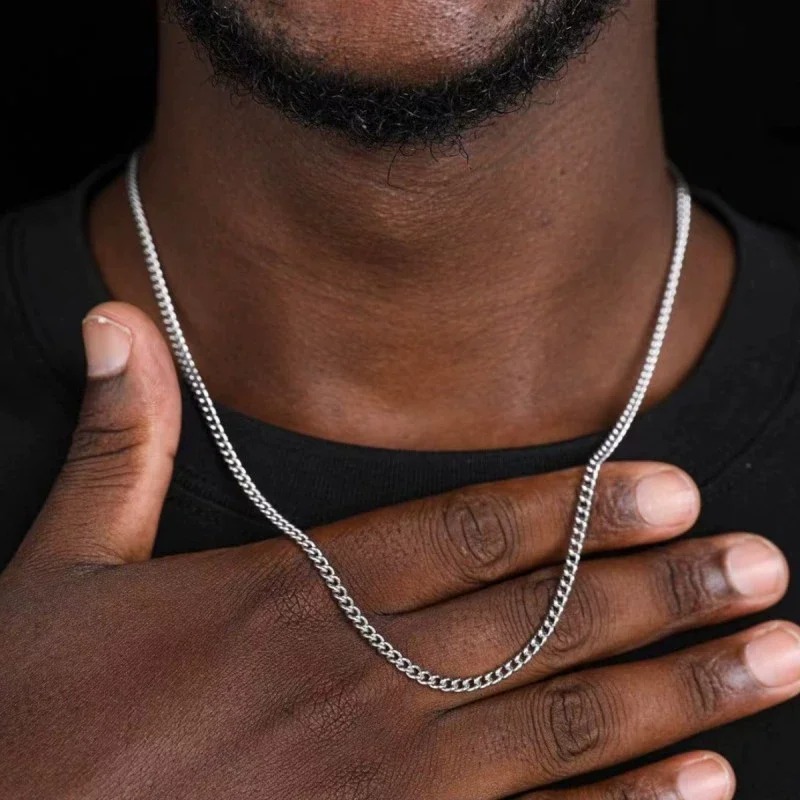 2mm Men's Cuban Chain Necklace - огляд і ціна Men'S Accessories Trending