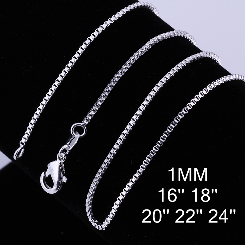 10pcs 16-24inch 925 Sterling S - огляд і ціна Men Accessories Gift Box