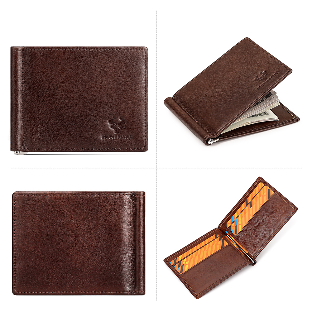Genuine Leather Mens Slim Wall - огляд і ціна Money Clip Slim