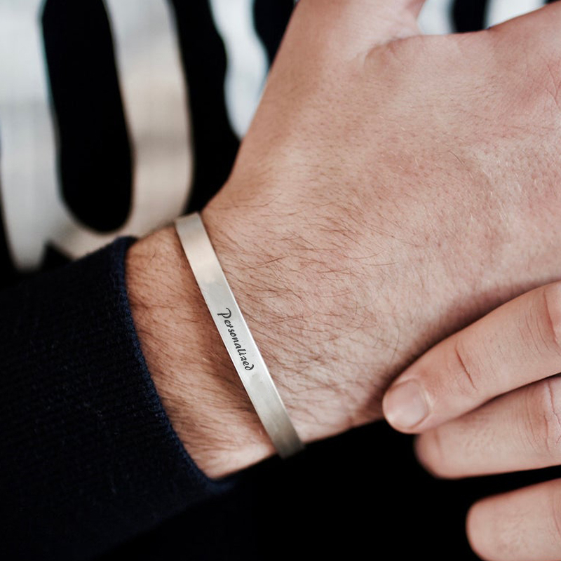 4MM To 8MM Free Engraving Cuff - огляд і ціна Men Accessories All