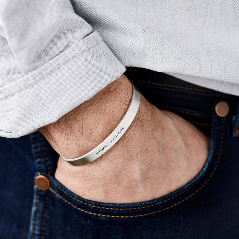 4MM To 8MM Free Engraving Cuff - огляд і ціна Men Accessories All