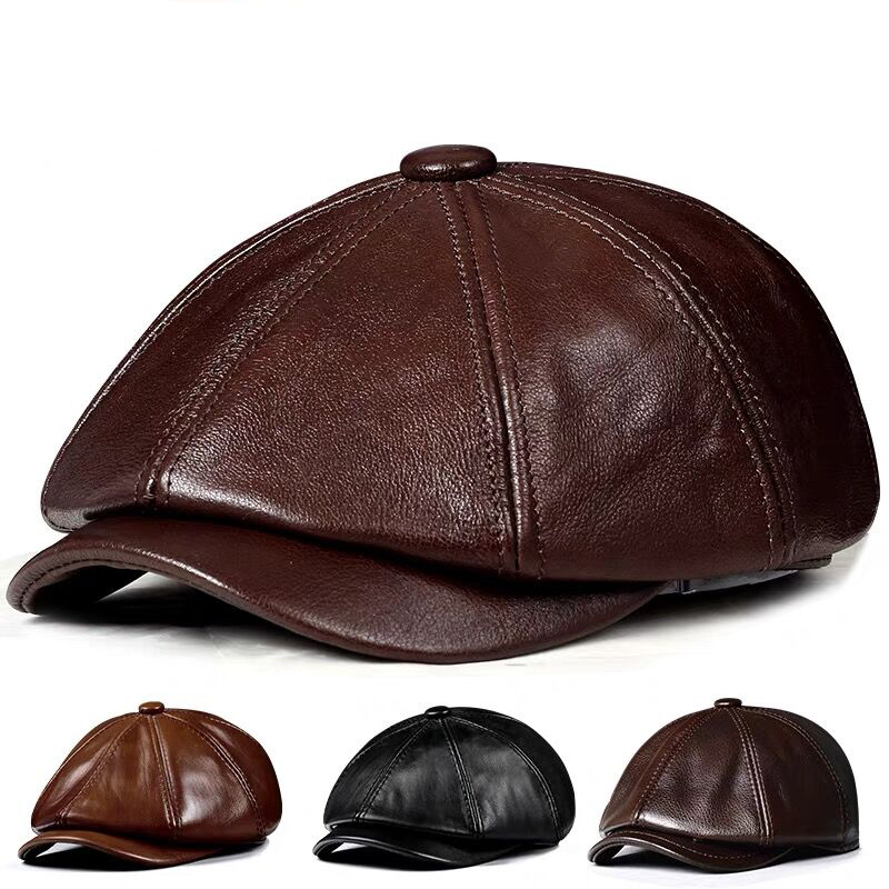 Spring New Genuine Leather Hat - огляд і ціна Men Accessories Brand