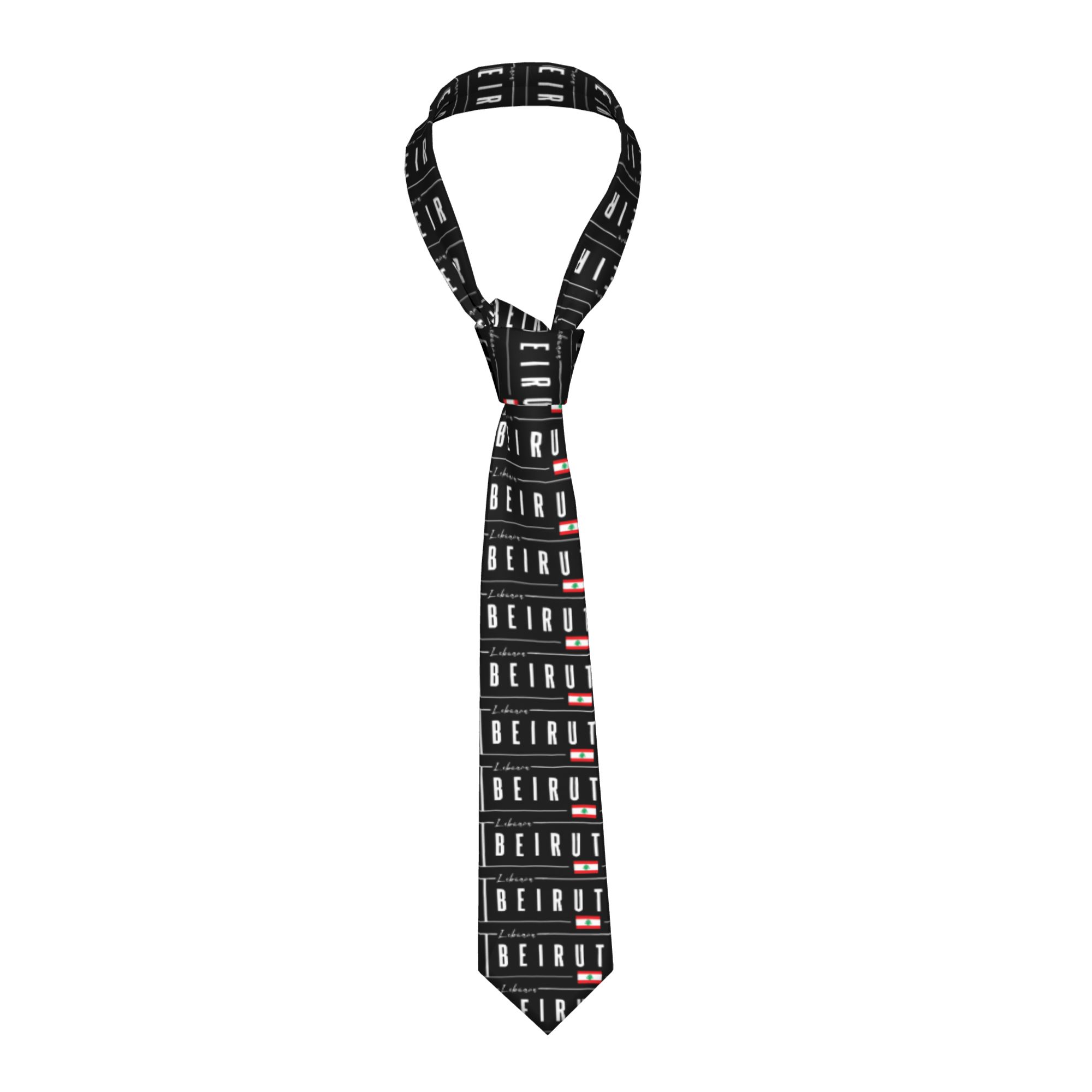 Beirut Lebanon Flag Tie  Cospl - огляд і ціна Men Accessories Lebanon