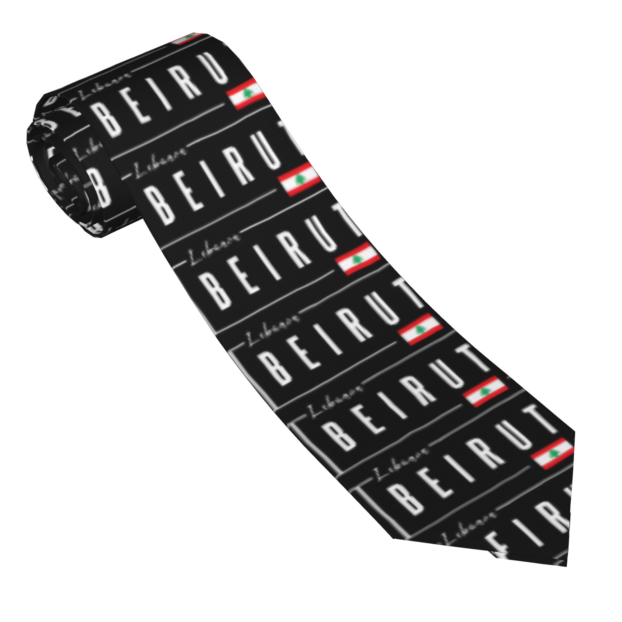 Beirut Lebanon Flag Tie  Cospl - огляд і ціна Men Accessories Lebanon