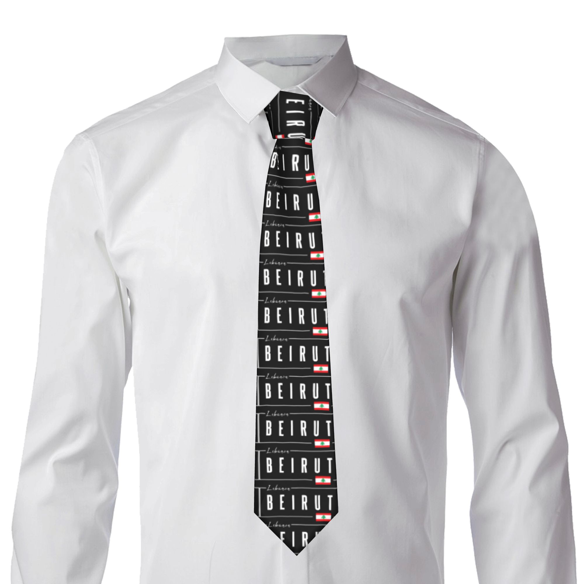 Beirut Lebanon Flag Tie  Cospl - огляд і ціна Men Accessories Lebanon