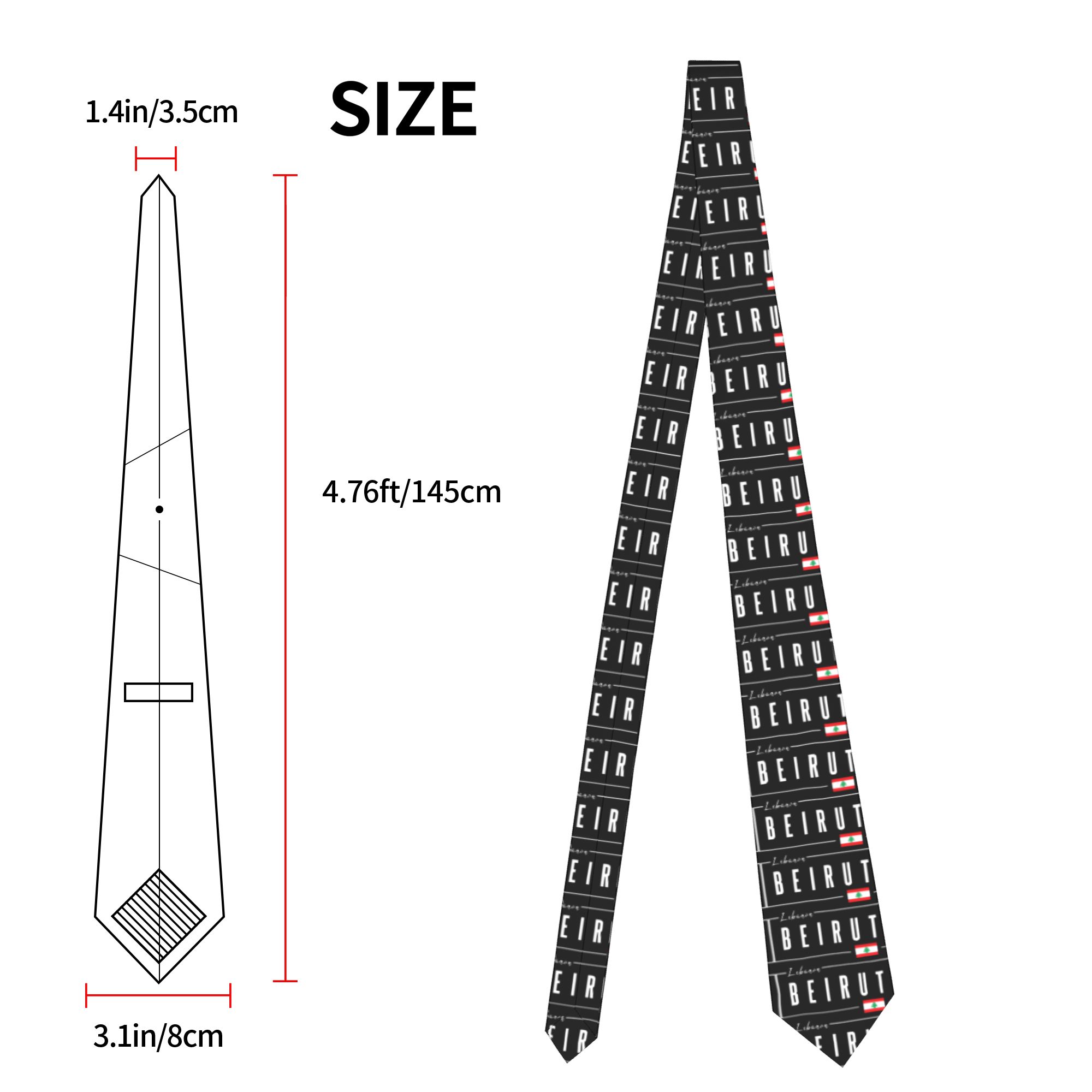 Beirut Lebanon Flag Tie  Cospl - огляд і ціна Men Accessories Lebanon