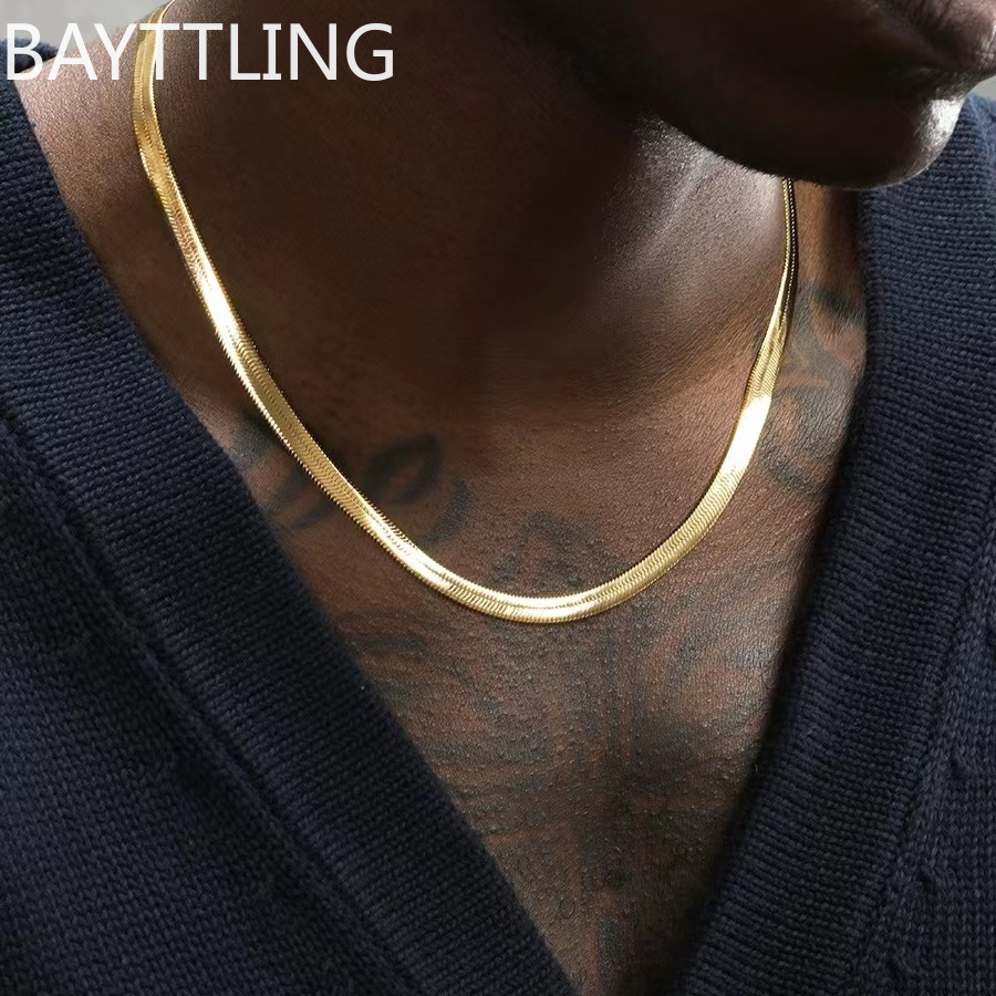 Men 925 sterling silver Gold 4 - огляд і ціна Men'S Accessories Trending