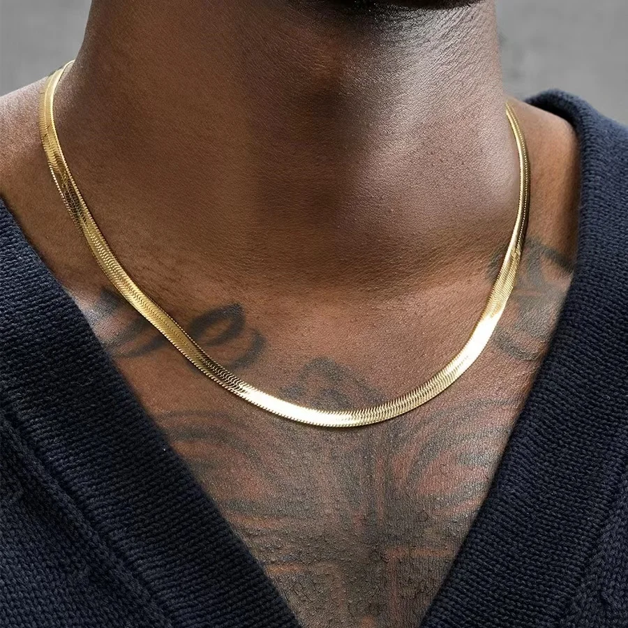 Men 925 sterling silver Gold 4 - огляд і ціна Men'S Accessories Trending