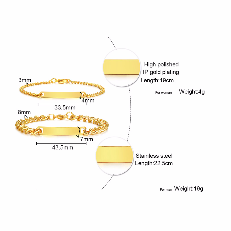 Plate Id Tag Bar Bracelet Cuba - огляд і ціна Men Accessories All