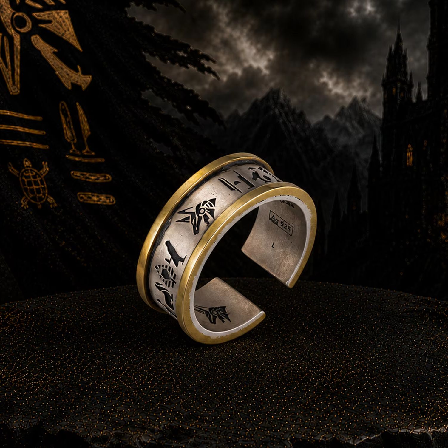 925 Sterling Silver Anubis Ope - огляд і ціна Men'S Accessories Jewelry Egypt