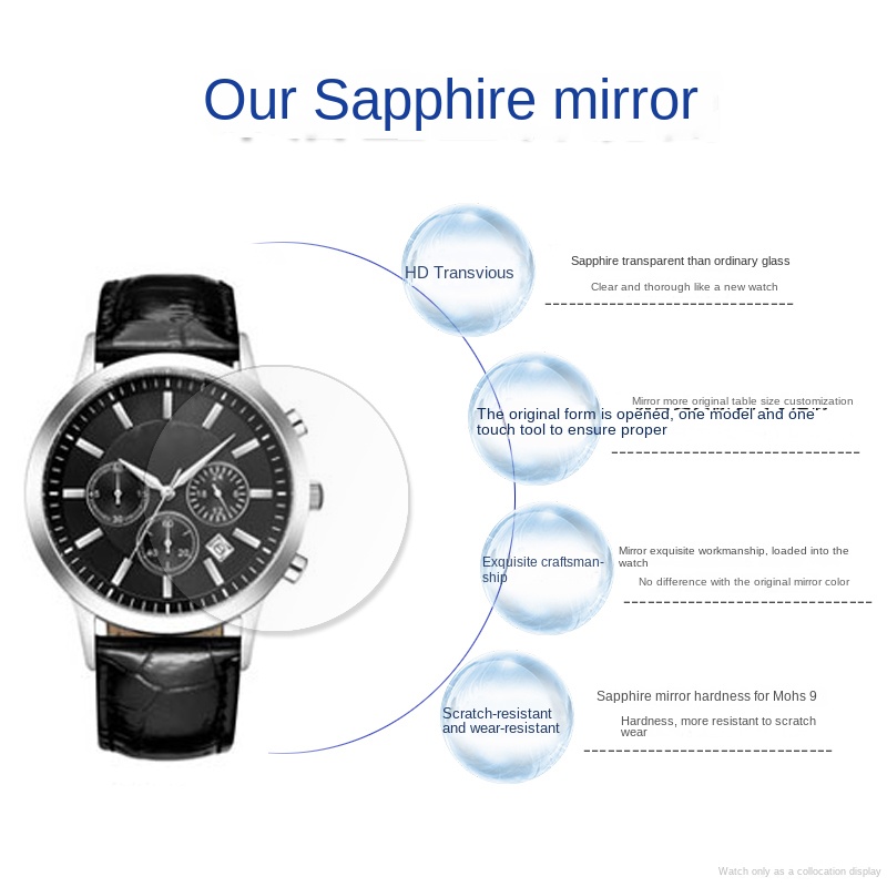 Flat sapphire glass watch crys - огляд і ціна Men'S Accessories Armani