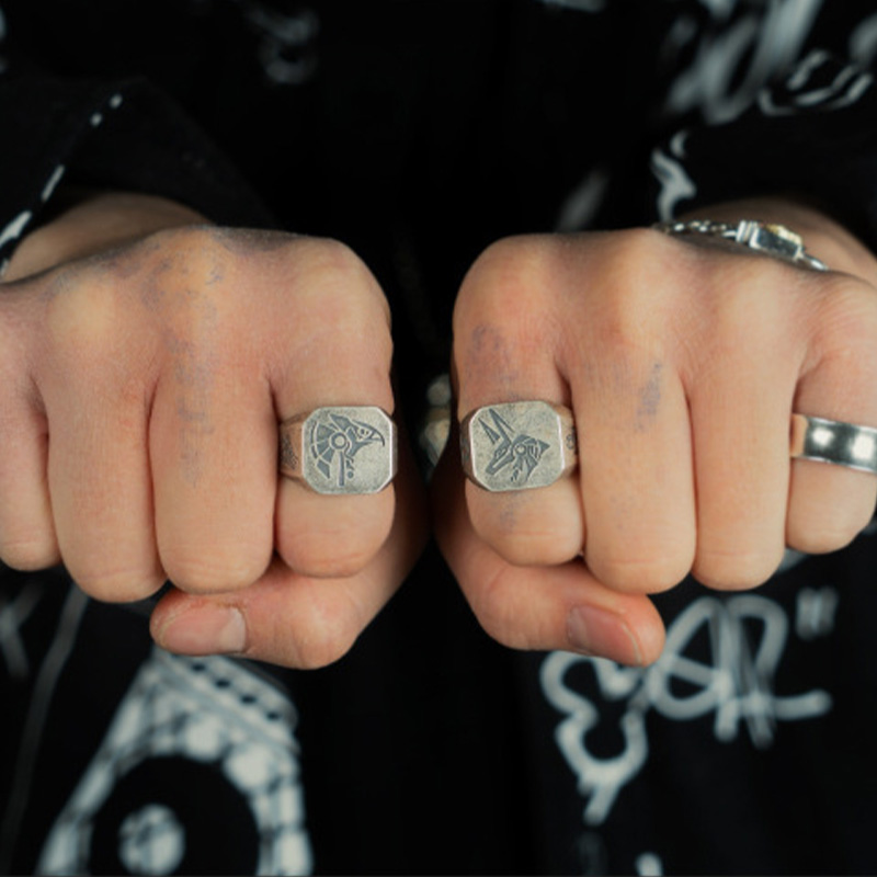 Retro Egypt Anubis Horus Ring  - огляд і ціна Men'S Accessories Jewelry Egypt